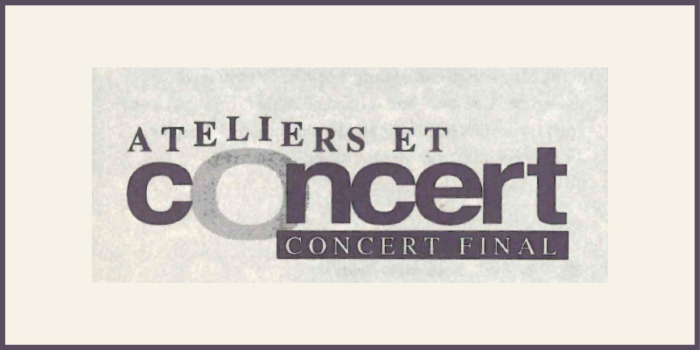 Workshops and Concert 1996