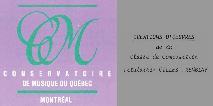 Concert du CMM : Créations d'oeuvres