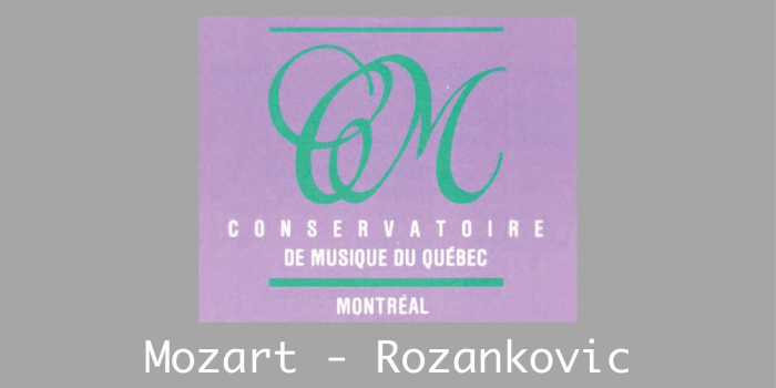 Concert du CMM : Mozart - Rozankovic